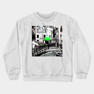 Green Umbrella in Venice Crewneck Sweatshirt